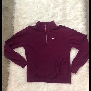 Pink Victoria’s Secret burgundy sweatshirt sz sm